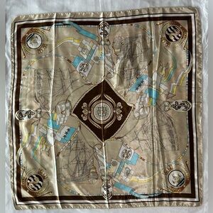 R-2239- Nautical Scarf Women's 100 % Polyester NWT